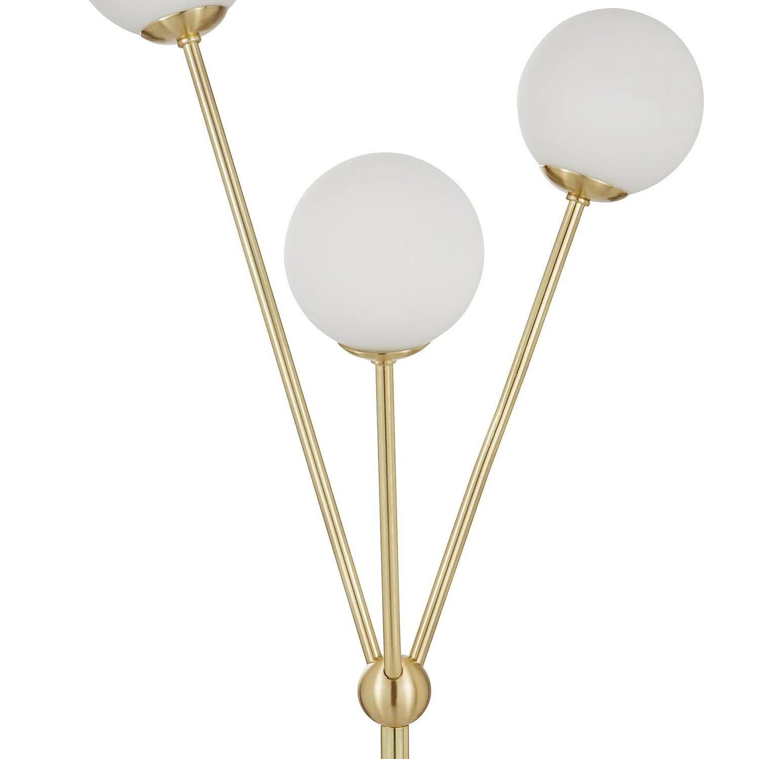 Orb 3 Light Floor Lamp - Brass & Opal 4 Orb 3 Light Floor Lamp - Brass & Opal - Image 4