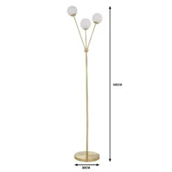 Orb 3 Light Floor Lamp - Brass & Opal 10 Orb 3 Light Floor Lamp - Brass & Opal -None || EGLO || Energizer Sales 13208308 6834909895072469