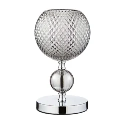 Safi Glass Table Lamp - Chrome Smoke -None || EGLO || Energizer Sales 13208315 1234896913019289