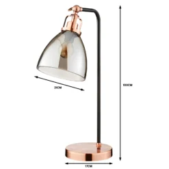 Decan Table Lamp - Smoke & Copper -None || EGLO || Energizer Sales 13208318 7654909895245419