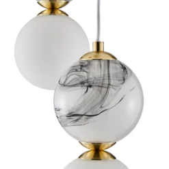 House Beautiful Delta 3 Light Marble Cluster - Brass & Opal -None || EGLO || Energizer Sales 13208321 1644927241773770