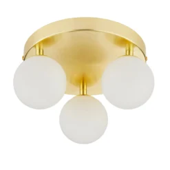 Orb 3 Light Flush Pendant - Brass & Opal -None || EGLO || Energizer Sales 13208330 1484896913580241