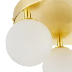 Orb 3 Light Flush Pendant - Brass & Opal -None || EGLO || Energizer Sales 13208330 1984896913623825