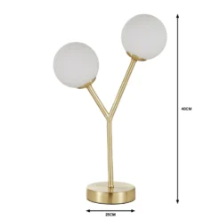 Orb 2 Light Table Lamp - Brass & Opal -None || EGLO || Energizer Sales 13208335 1064909895417481