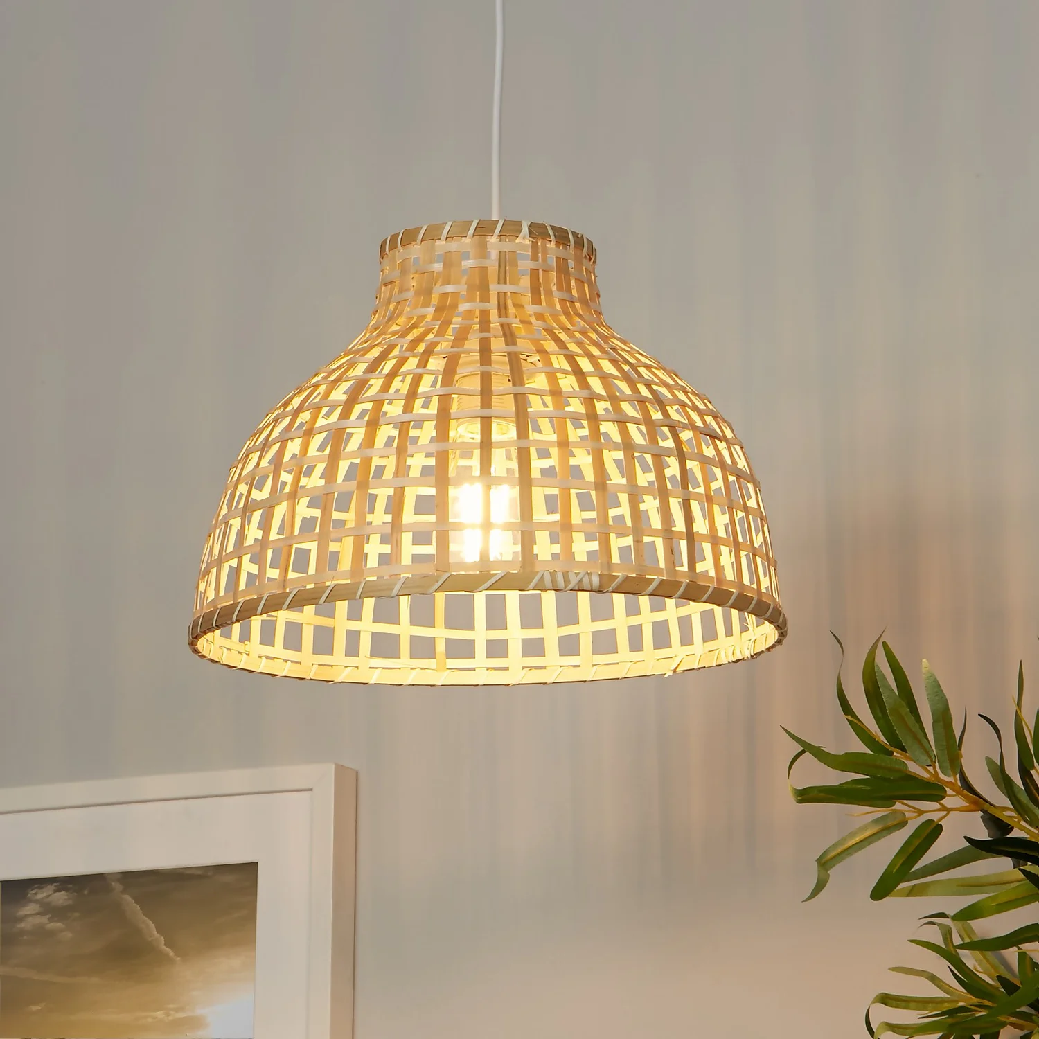 Belle Bamboo Woven Light Shade - Medium 1 Belle Bamboo Woven Light Shade - Medium
