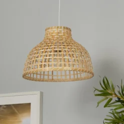 Belle Bamboo Woven Light Shade - Medium 8 Belle Bamboo Woven Light Shade - Medium -None || EGLO || Energizer Sales 13222273 4595042044270410