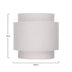 Finn Tier Drum Putty Linen Shade - 25cm 12 Finn Tier Drum Putty Linen Shade - 25cm -None || EGLO || Energizer Sales 13222467 1094901095965462