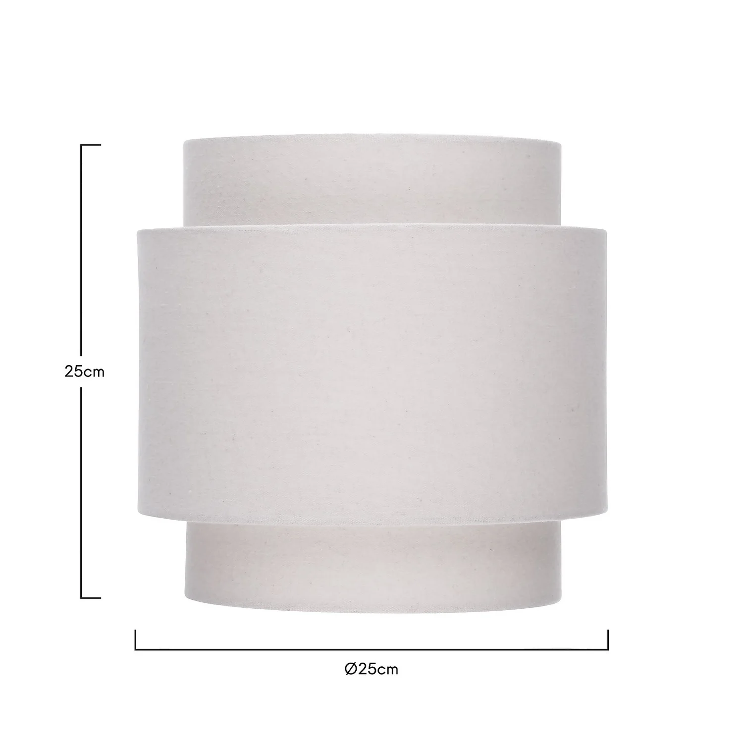 Finn Tier Drum Putty Linen Shade - 25cm 5 Finn Tier Drum Putty Linen Shade - 25cm - Image 5