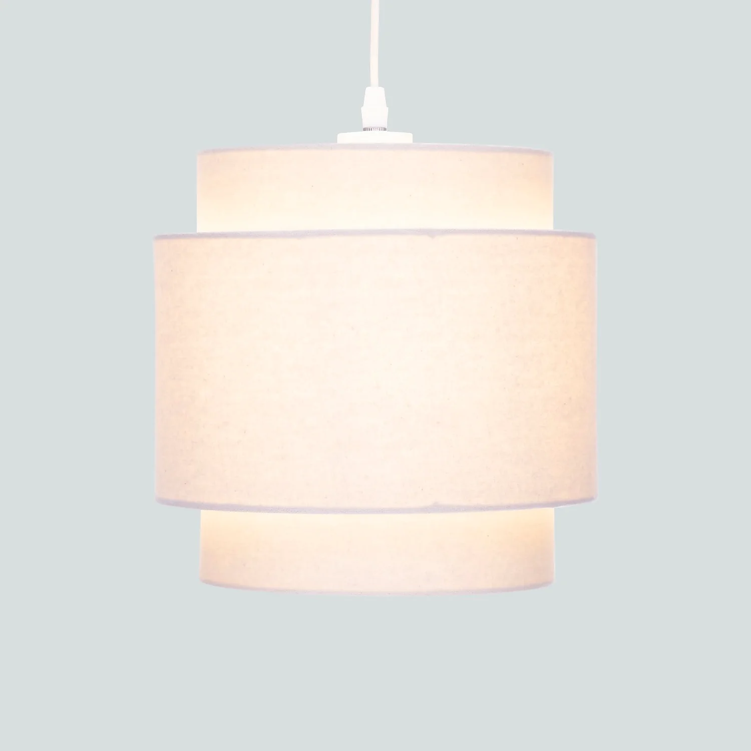 Finn Tier Drum Putty Linen Shade - 25cm 3 Finn Tier Drum Putty Linen Shade - 25cm - Image 3
