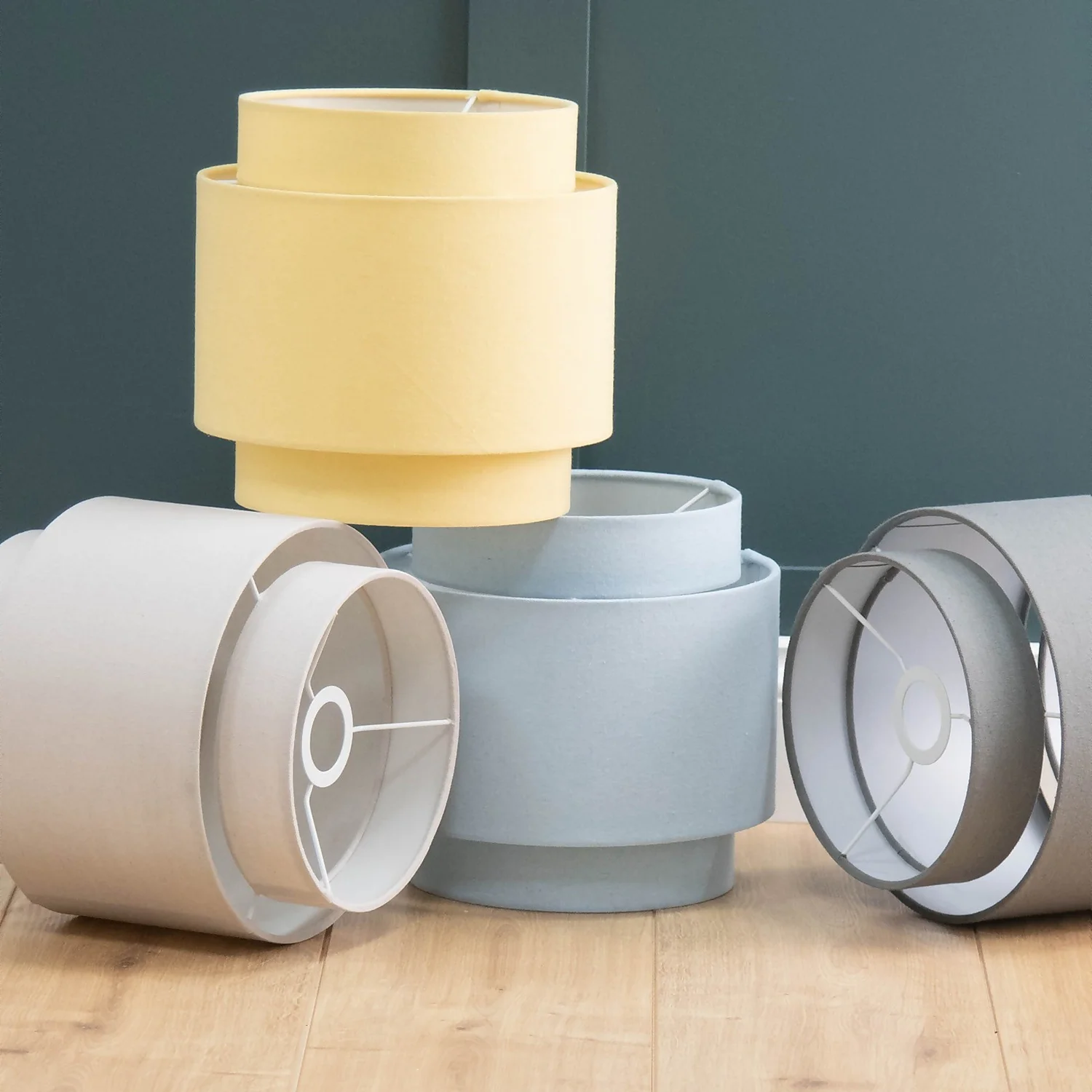 Finn Tier Drum Putty Linen Shade - 25cm 7 Finn Tier Drum Putty Linen Shade - 25cm - Image 7