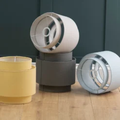 Finn Tier Drum Putty Linen Shade - 25cm 15 Finn Tier Drum Putty Linen Shade - 25cm -None || EGLO || Energizer Sales 13222467 9464944148539396