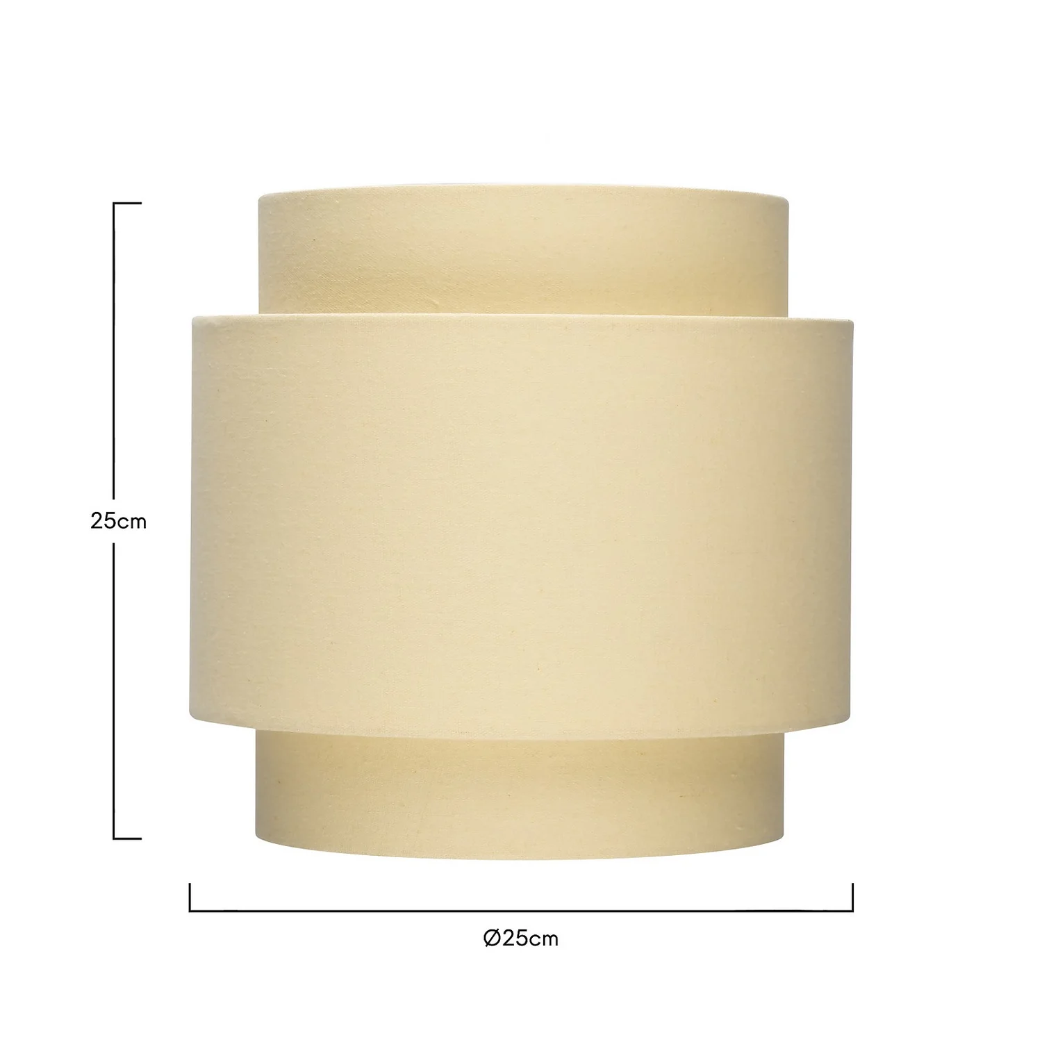 Finn Tier Drum Lemon Linen Shade - 25cm 5 Finn Tier Drum Lemon Linen Shade - 25cm - Image 5