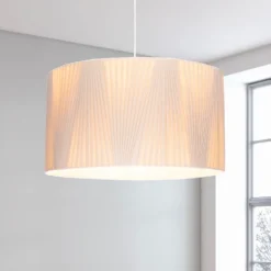 Raye Champagne Drum Pleated Silk Shade - 45cm