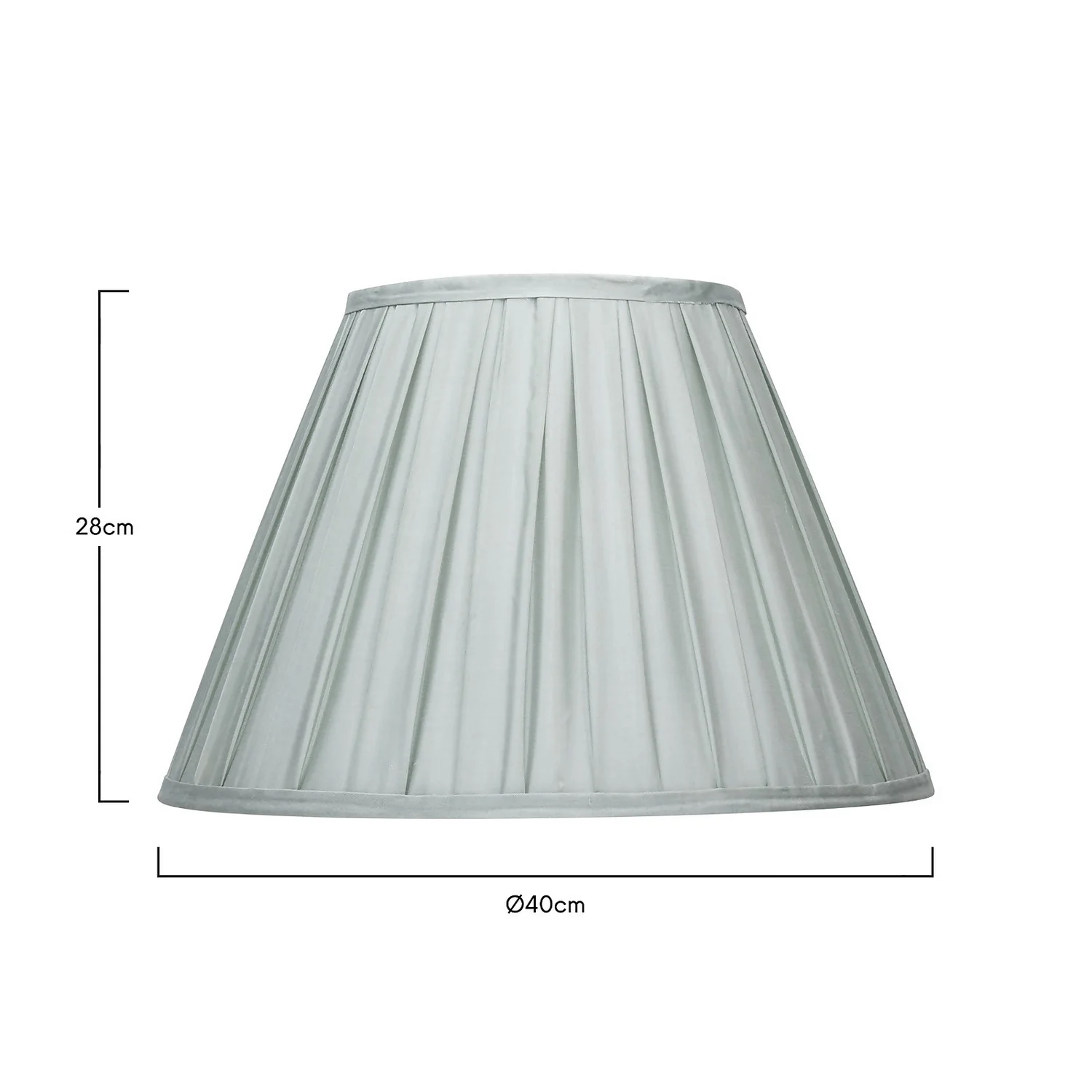 Raye Duck Egg Pleated Taper Silk Shade - 40cm 5 Raye Duck Egg Pleated Taper Silk Shade - 40cm - Image 5