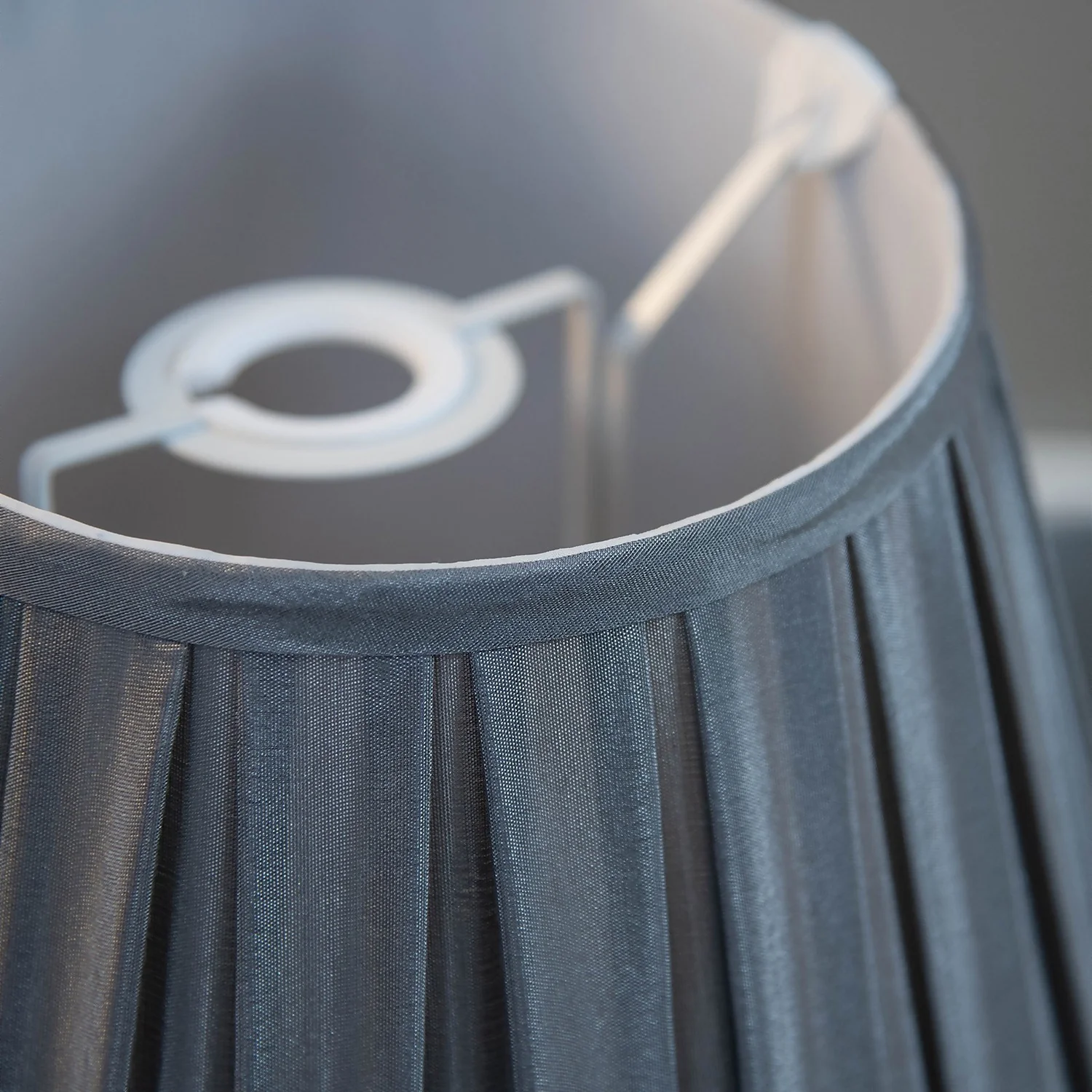 Raye Duck Egg Pleated Taper Silk Shade - 40cm 6 Raye Duck Egg Pleated Taper Silk Shade - 40cm - Image 6