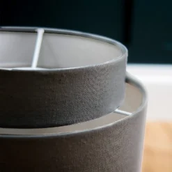 Finn Tier Drum Flint Linen Shade - 25cm -None || EGLO || Energizer Sales 13222475 6744944148293186