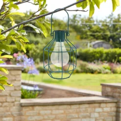 House Beautiful Firefly Solar Powered Caged Lantern -None || EGLO || Energizer Sales 13280804 1194933437034953