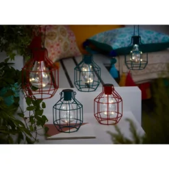 House Beautiful Firefly Solar Powered Caged Lantern -None || EGLO || Energizer Sales 13280804 9644948223840454