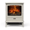 Dimplex Evandale Optimyst Freestanding Electric Stove With Realistic Log Effect Fuel Bed - Pebble