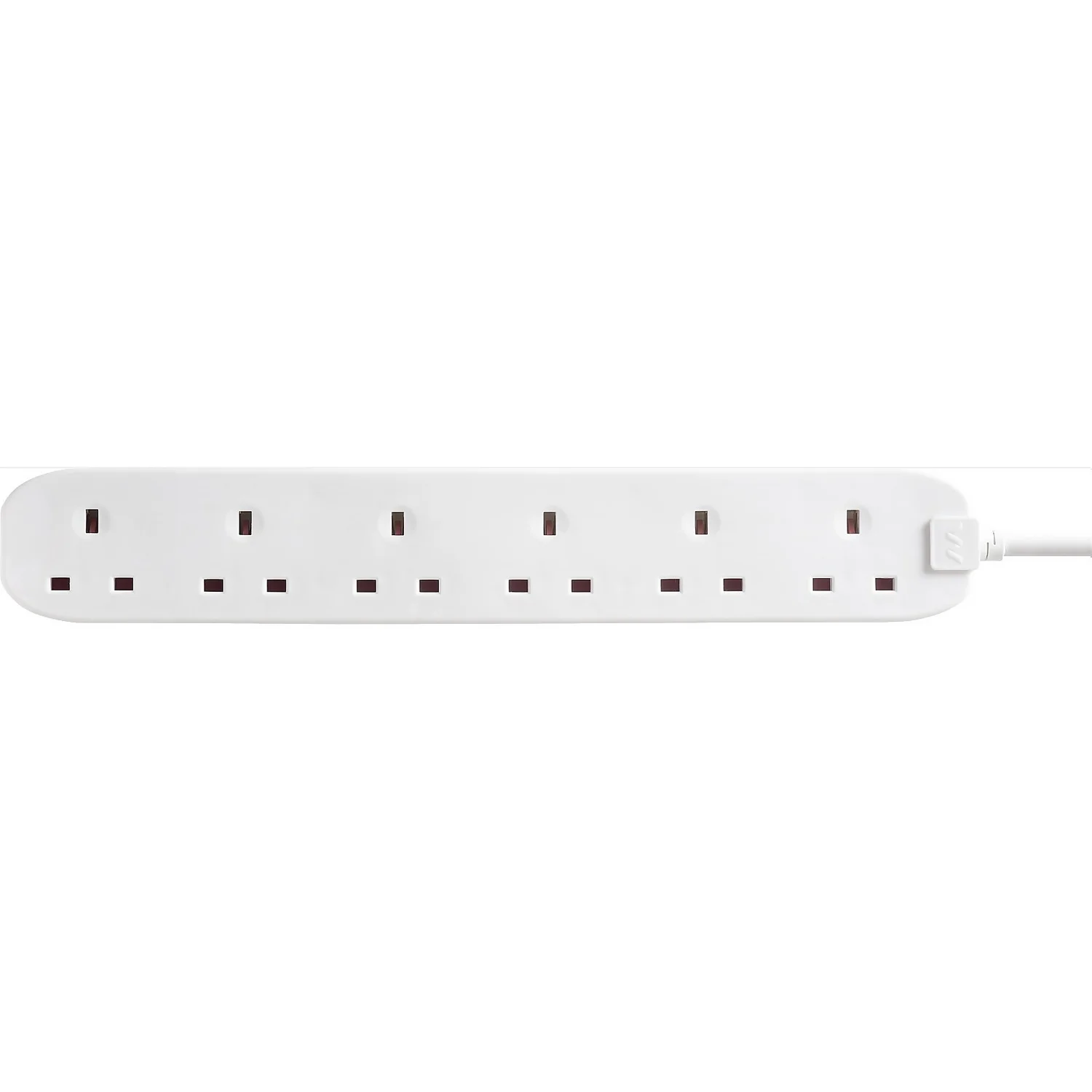 Masterplug 6 Socket 3 Metre 13 Amp White Extension Lead 2 Masterplug 6 Socket 3 Metre 13 Amp White Extension Lead - Image 2
