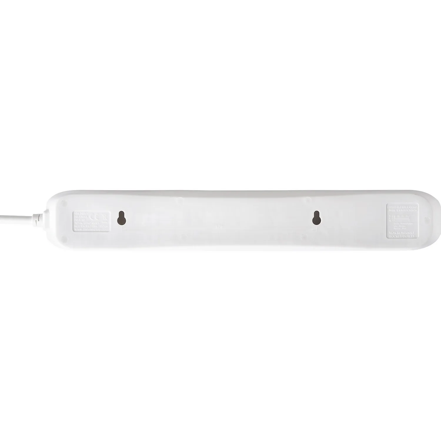 Masterplug 6 Socket 3 Metre 13 Amp White Extension Lead 4 Masterplug 6 Socket 3 Metre 13 Amp White Extension Lead - Image 4