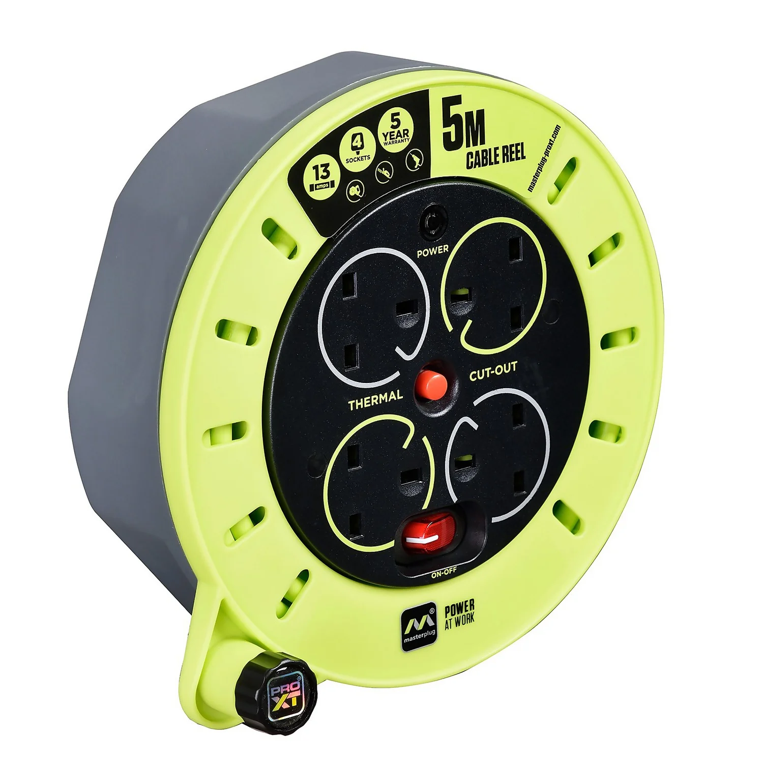 Masterplug 4 Socket 5 Metre 13 Amp Cassette Reel 1 Masterplug 4 Socket 5 Metre 13 Amp Cassette Reel