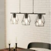 EGLO Mardyke Glass Steel 3L Pendant Light