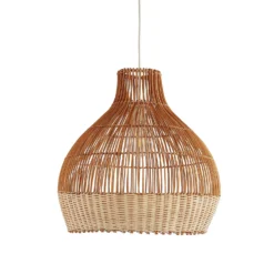 House Beautiful Woven Rattan Shade - Natural 7 House Beautiful Woven Rattan Shade - Natural -None || EGLO || Energizer Sales 13445402 2554971630249576