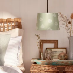Country Living Salcombe Seaflower Patterned Lamp Shade - Laurel Green -None || EGLO || Energizer Sales 13445408 1114953139926984