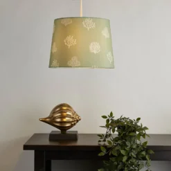 Country Living Salcombe Seaflower Patterned Lamp Shade - Laurel Green -None || EGLO || Energizer Sales 13445408 2014953139787061