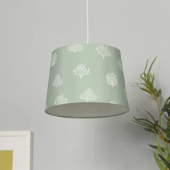 Country Living Salcombe Seaflower Patterned Lamp Shade - Laurel Green -None || EGLO || Energizer Sales 13445408 5205042048559417