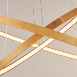Malibu LED Double Ring Ceiling Pendant Light - Bamboo -None || EGLO || Energizer Sales 13445411 8165042050524117