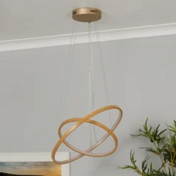 Malibu LED Double Ring Ceiling Pendant Light - Bamboo -None || EGLO || Energizer Sales 13445411 9095042050438938