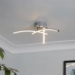 Atlanta 3 Light LED Flush Ceiling Light - Chrome