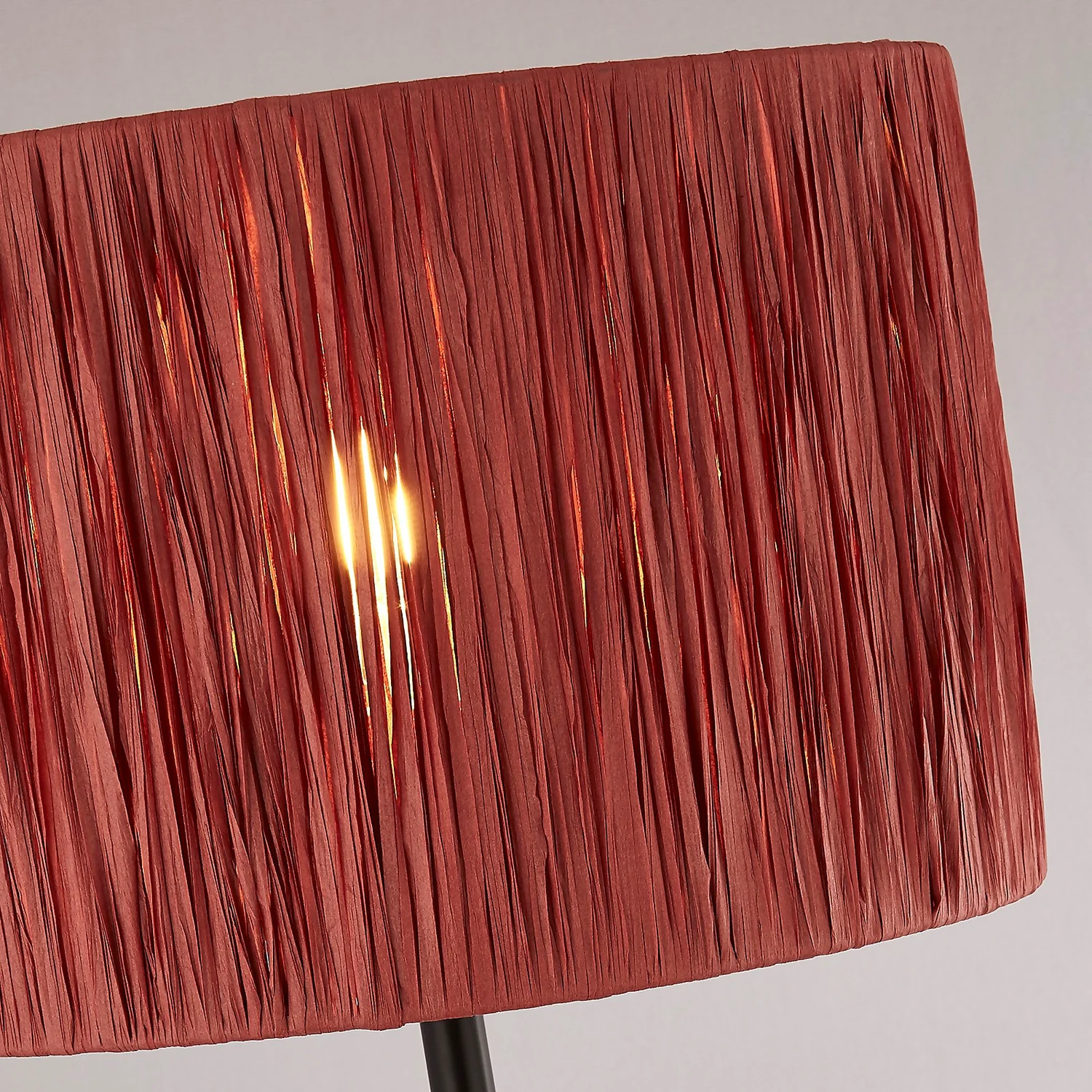 Raffia Floor Lamp - Pink & Black 4 Raffia Floor Lamp - Pink & Black - Image 4