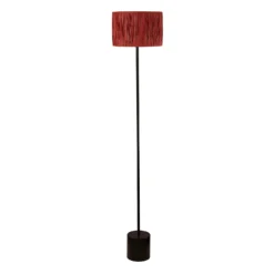Raffia Floor Lamp - Pink & Black 8 Raffia Floor Lamp - Pink & Black -None || EGLO || Energizer Sales 13525817 2184956834941127