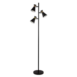 Balham 3 Light Floor Lamp - Black & Brass -None || EGLO || Energizer Sales 13525828 1995042072910660