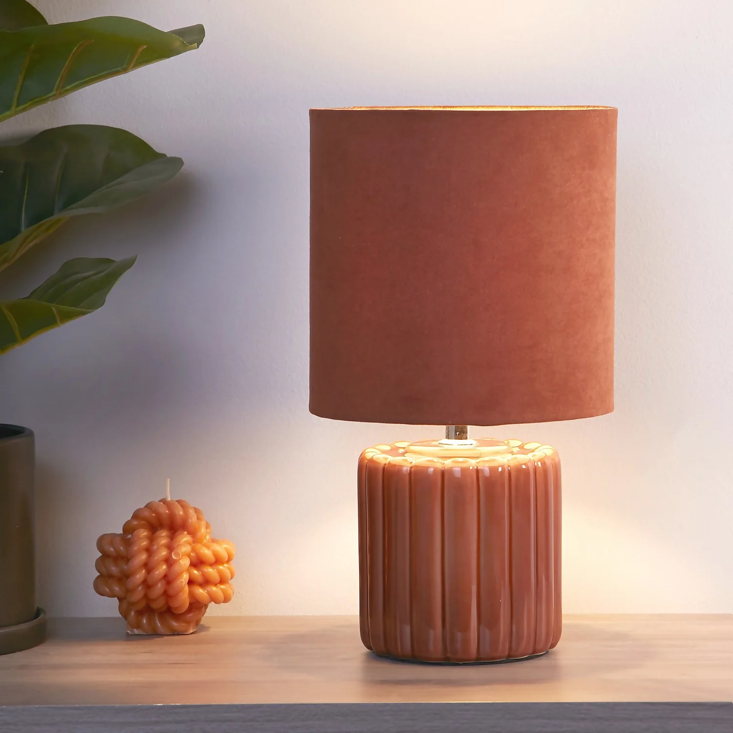 Phoebe Ceramic Table Lamp - Rust 1 Phoebe Ceramic Table Lamp - Rust