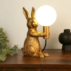 Rabbit Table Lamp - Gold & Glass 11 Rabbit Table Lamp - Gold & Glass -None || EGLO || Energizer Sales 13528281 1375042089879794