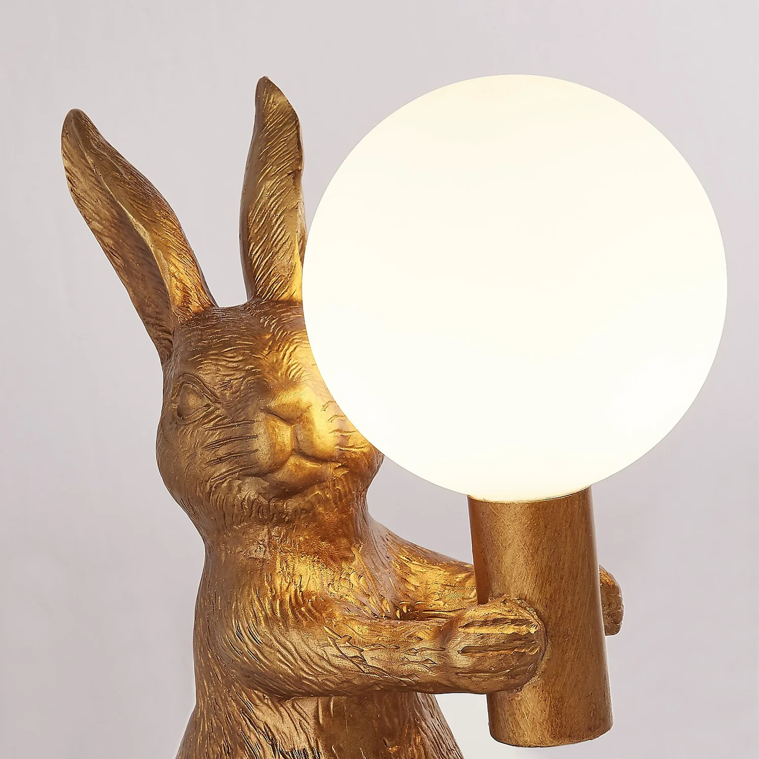 Rabbit Table Lamp - Gold & Glass 4 Rabbit Table Lamp - Gold & Glass - Image 4