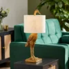 Crane Table Lamp - Gold & Oatmeal