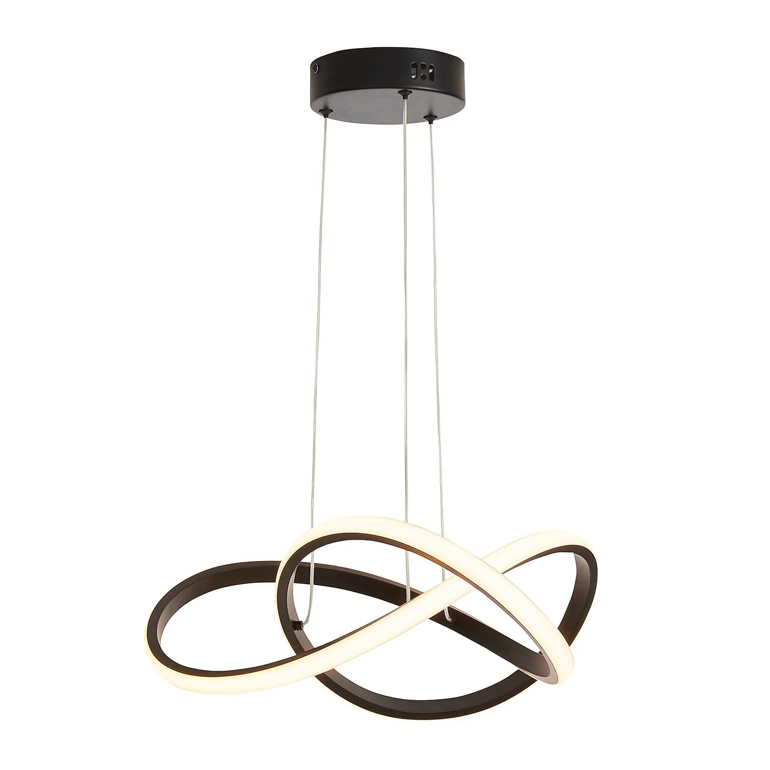 Boston LED Infinity Ceiling Pendant Light - Black 2 Boston LED Infinity Ceiling Pendant Light - Black - Image 2