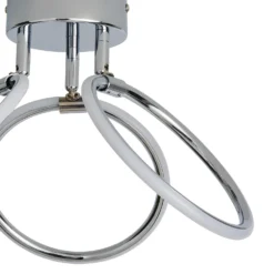 Hudson 3 Ring LED Semi Flush Ceiling Light - Chrome -None || EGLO || Energizer Sales 13529585 1444945396632807