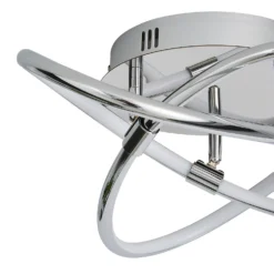 Bailey LED Spiral Flush Ceiling Light - Chrome 8 Bailey LED Spiral Flush Ceiling Light - Chrome -None || EGLO || Energizer Sales 13529589 1654945395695277