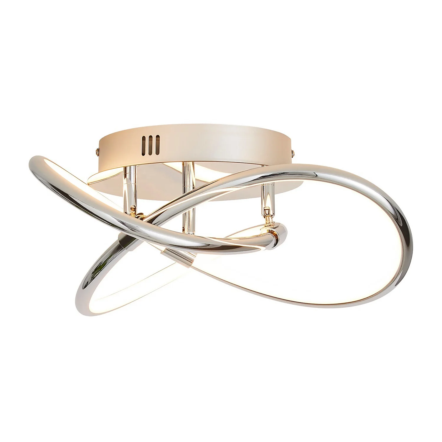 Bailey LED Spiral Flush Ceiling Light - Chrome 2 Bailey LED Spiral Flush Ceiling Light - Chrome - Image 2