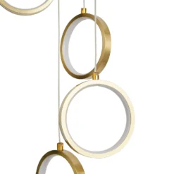 Lenox LED 5 Ring Cluster Pendant Ceiling Light - Brass 8 Lenox LED 5 Ring Cluster Pendant Ceiling Light - Brass -None || EGLO || Energizer Sales 13529591 1074945397204217
