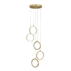 Lenox LED 5 Ring Cluster Pendant Ceiling Light - Brass 7 Lenox LED 5 Ring Cluster Pendant Ceiling Light - Brass -None || EGLO || Energizer Sales 13529591 6584945397172231