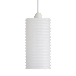 Katya Ribbed Glass Easy Fit Shade - White -None || EGLO || Energizer Sales 13529605 1744945395622602