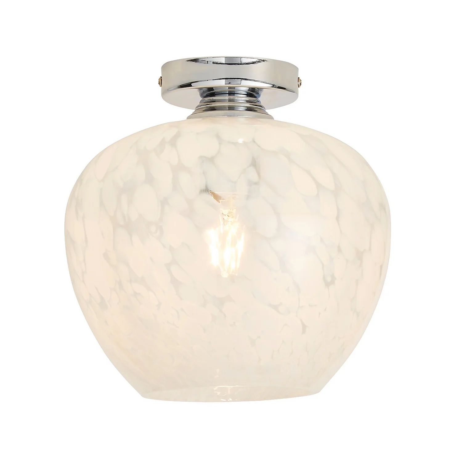 Fletcher Glass Flush Ceiling Light 2 Fletcher Glass Flush Ceiling Light - Image 2
