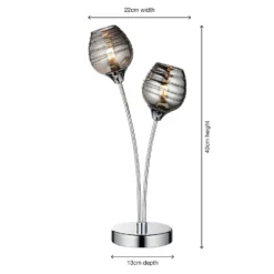 Marple Table Lamp - Chrome & Smoke -None || EGLO || Energizer Sales 13645373 1414956789362280